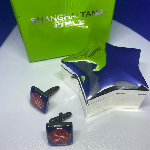 Shanghai Tang Other - Shanghai Tang Shou blue cufflinks